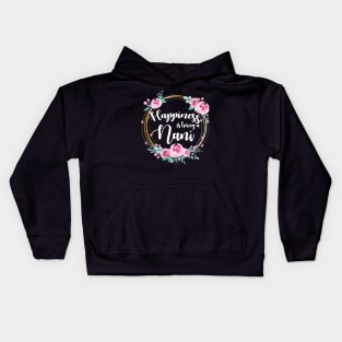 Happiness Is Being A Nana Floral Kids Hoodie